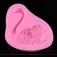 Pink Swan Style Silicone Mould Polymer Clay Sugar Diy Craft Cake Decorating N4