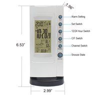 Digital table Clock Indoor Humidity Temperature Monitor Remote Sensor with Weather Station Thermometer Wireless... N7