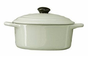 5&quot; Round Stoneware Mini Personal Covered Casserole Baker (Black)