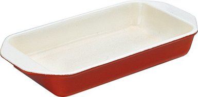 Chasseur 1 3/4 Quart Enamel Cast-Iron Rectangular Dish, Red