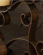 Bronze Scroll Fireplace Candelabrum N2