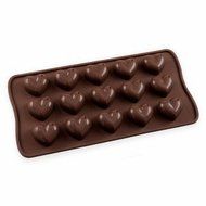 Chocolate Mould - Silicone - Hearts - Dimpled - Low