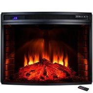 AKDY 33" Freestanding 1400W Adjustable 5200BTU Tempered Glass 6 Setting LED Insert Electric Fireplace Stove N7
