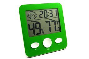 Winston Zachs Digital Hygrometer Thermometer Clock (Blue) N2