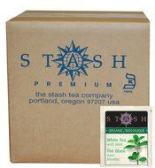 Stash Tea Organic Tea Bags in Foil, White Tea with Mint, 100 Count N3