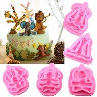 Mujiang Animal Molds Silicone Fondant Cake Decorating Supplies Set Of 5 N7