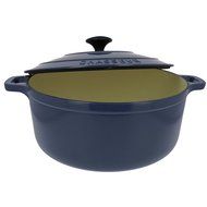 Chasseur 5.5-quart French Blue French Enameled Cast Iron Round Dutch Oven N2