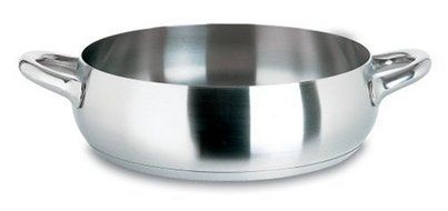 Alessi,SG102/20 S &quot;MAMI&quot;, Low casserole with two handles in 18/10 stainless steel mat,1 qt 26 oz