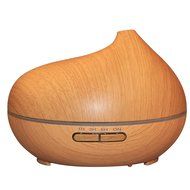 MixMart 300ml Essential Oil Diffuser Wood Grain Cool Mist Humidifier with Color LED Lights Changing N5