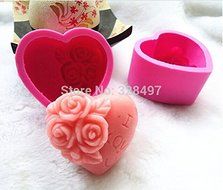 Silicone Mold Rose Shapes Mould for Soap,candy,chocolate,ice,cup Cake N2