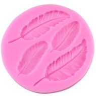 Mujiang 4 Feathers Silicone Fondant Molds Candy Making Cake Decorating Chocoloate Mould For Sugar Craft Gum Paste &hellip; N5