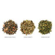 Tea Forte LOOSE LEAF TEA TRIO, 3 Small Tea Tins, Green Tea Sampler - Lemon Sorbetti, Moroccan Mint, Green Mango...