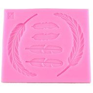 Mujiang 4 Feathers Silicone Fondant Molds Candy Making Cake Decorating Chocoloate Mould For Sugar Craft Gum Paste &hellip; N6