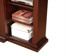 Duluth Forge Dual Fuel Vent Free Fireplace With Bookshelves - 15,000 BTU, T-Stat, Chocolate Finish N3