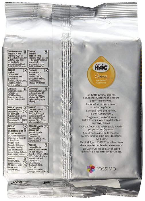 Tassimo KAFFEE HAG Crema Decaf T-Discs N2