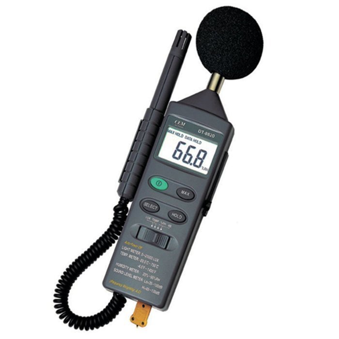 CEM DT-8820 4 in 1 Multifunction Environment Meter with Sound Level Meter, Light Meter, Humidity, and Temperature... N4