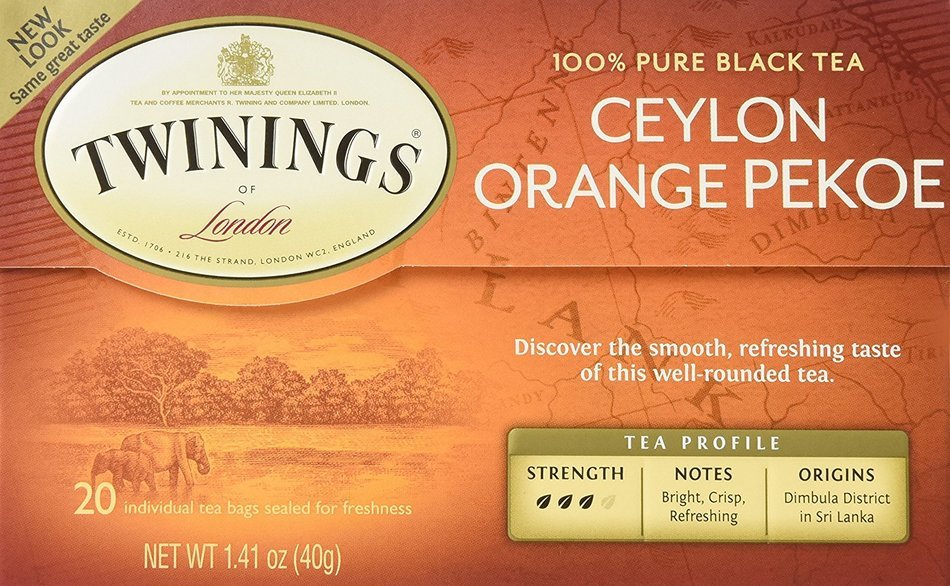 Twinings of London Ceylon Orange Pekoe Tea (Box of 20)