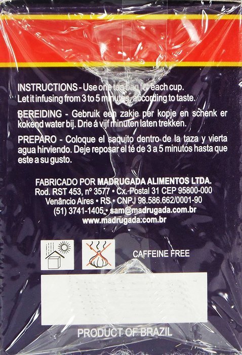 Passion Fruit Tea 10 tea bags - Ch&aacute; de Maracuj&aacute; 10 sach&ecirc;s - Madrugada - 0.5oz (15g) GLUTEN FREE - (PACK OF 04) N6