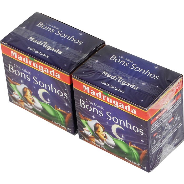 Passion Fruit Tea 10 tea bags - Ch&aacute; de Maracuj&aacute; 10 sach&ecirc;s - Madrugada - 0.5oz (15g) GLUTEN FREE - (PACK OF 04) N7
