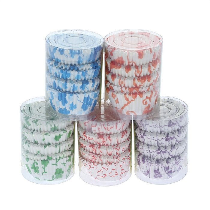 Crystallove 600pcs Random Colorful Paper Cupcake Liners Muffin Cups Baking Wrappers (Top Size2.5"x600pcs) N21