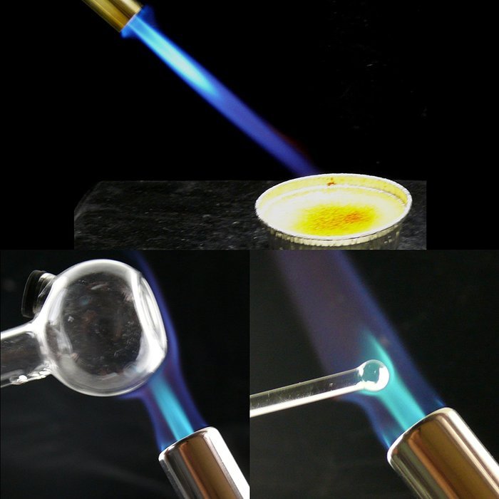 Multipurpose Durable Flame Adjustable Butane Torch Head Attachment for Kitchen Culinary Hookah Torch N3