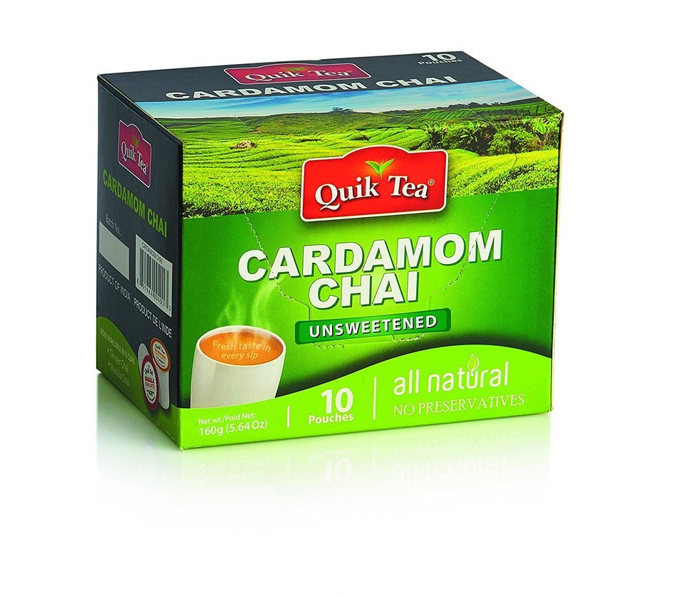 Chai Tea Latte - Cardamom Spiced Tea 40 Latte Tea Pouches By QuikTea N6
