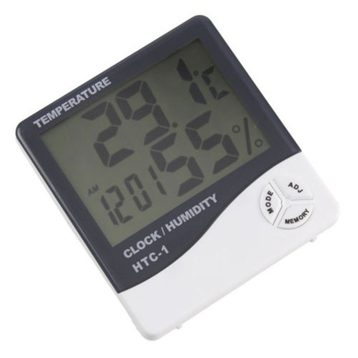 TRADERPLUS LCD Display Temperature and Humidity Hygrometer Meter with Alarm Clock Hygrometer