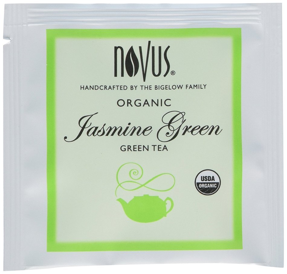Novus Jasmine Green 100% Organic Tea, 50 Count Tea Bags N2