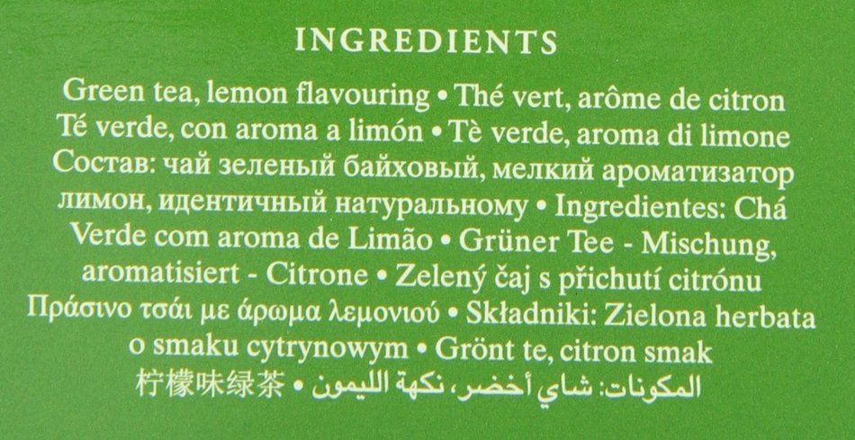 Ahmad Tea Lemon Green Tea, 20-Count Boxes (Pack of 6) N2