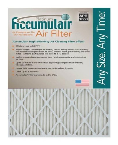 Accumulair FA16X20X4 Platinum 4 In. Filter, Pack Of 2