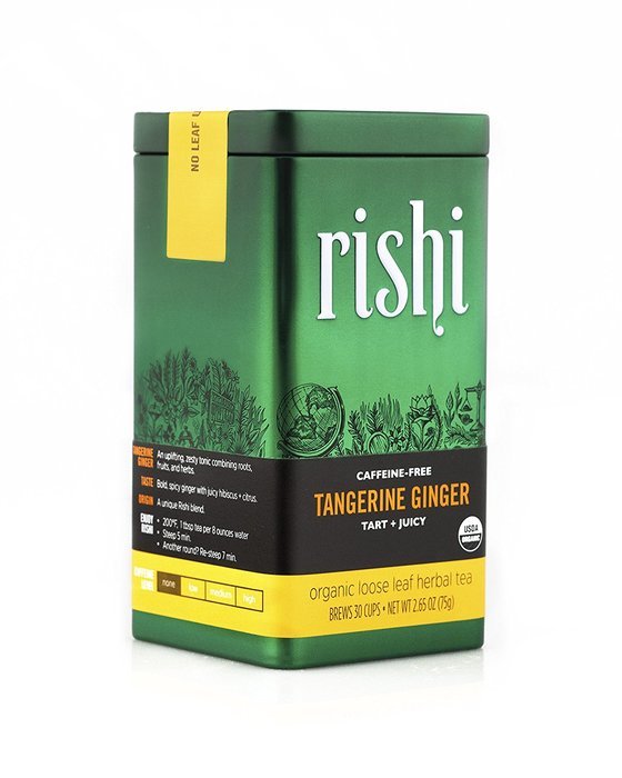 Rishi Tea Organic Tangerine Ginger Loose Leaf Herbal Tea, 2.65 Ounces Tin