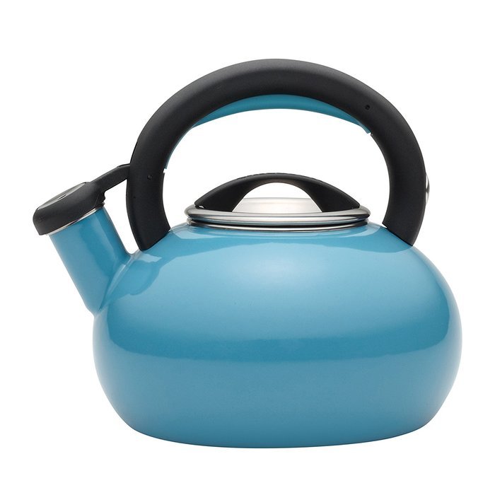 Circulon Teakettles Sunrise Whistling Teakettle, 1 1/2-Quart, Navy Blue N20