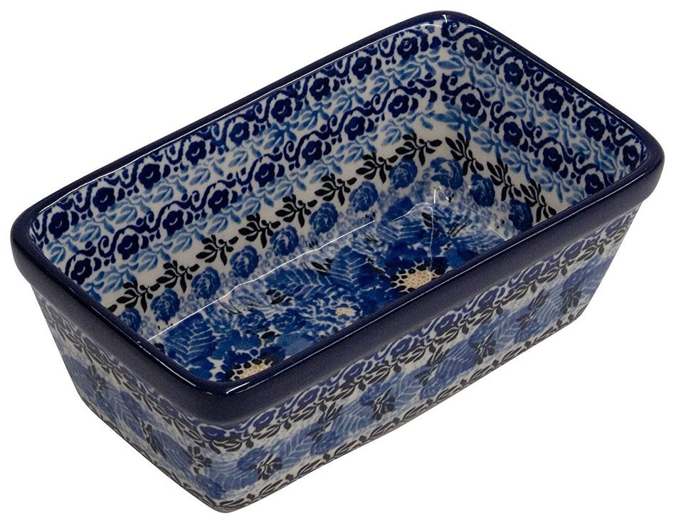 New Polish Pottery Unikat MINI LOAF PAN Boleslawiec CA Pattern U4416 Stoneware