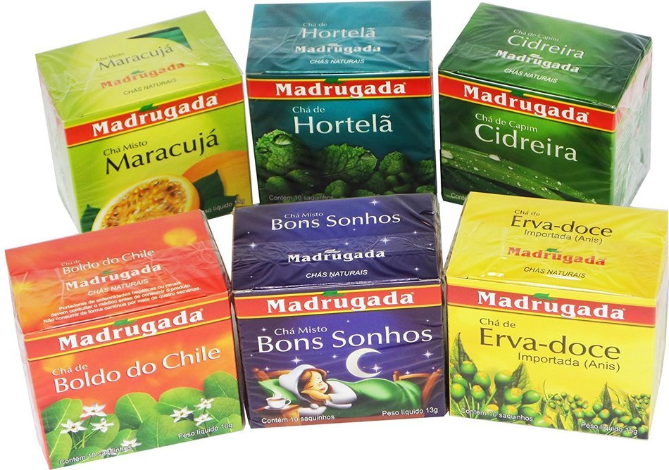 Passion Fruit Tea 10 tea bags - Ch&aacute; de Maracuj&aacute; 10 sach&ecirc;s - Madrugada - 0.5oz (15g) GLUTEN FREE - (PACK OF 04) N20