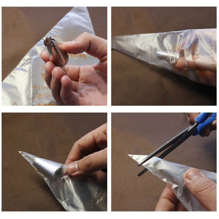 DUFUSTORE 100pcs x Disposable Pastry Bag Icing Piping Cake Pastry Cupcake Decorating Bags N13