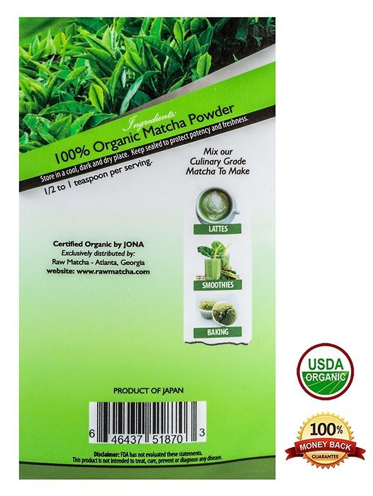 Matcha Green Tea Powder from Japan | 100% Organic Premium Grade | Super Antioxidant | Boost Energy & Focus | Perfect... N8