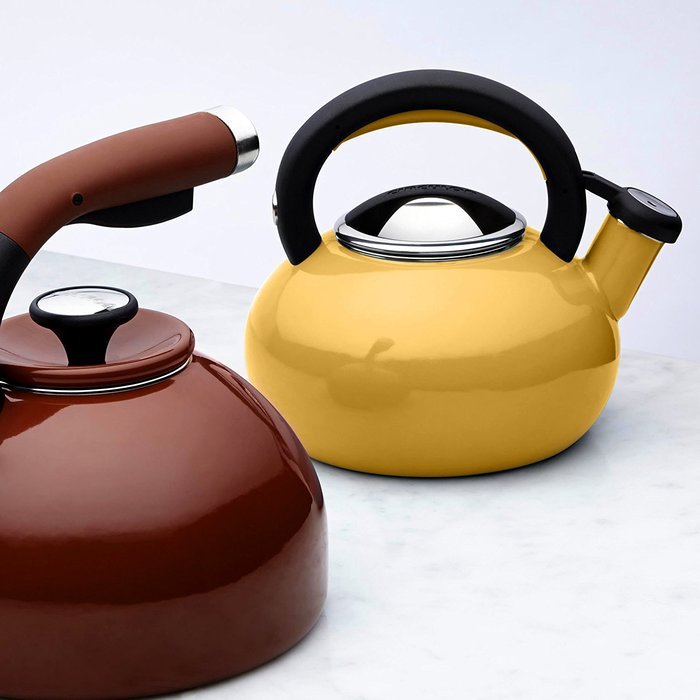 Circulon Teakettles Sunrise Whistling Teakettle, 1 1/2-Quart, Navy Blue N28