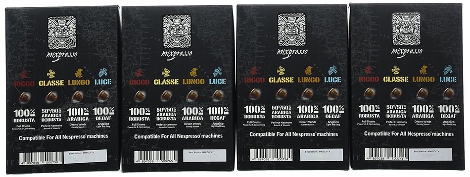 Mixpresso Coffee Nespresso Pods (Compatible) Jumbo Variety Pack (80)