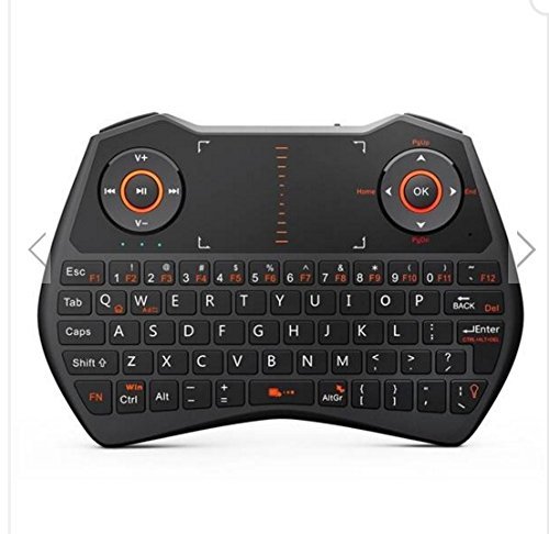 Rii i28 2.4GHz Wireless Backlit Keyboard Touchpad Fly Air Mouse Control With Earphone Jack For PC TV Box N7