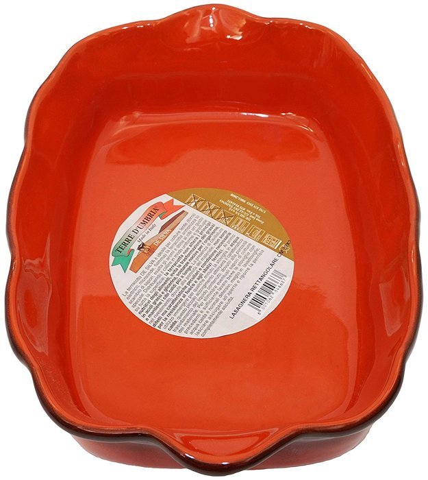 De Silva: "Terre D'Umbria" Lasagne Dish Made of Terracotta (Earthenware) (7.48 x 5.3 Inches Base) [ Italian Import ] N2