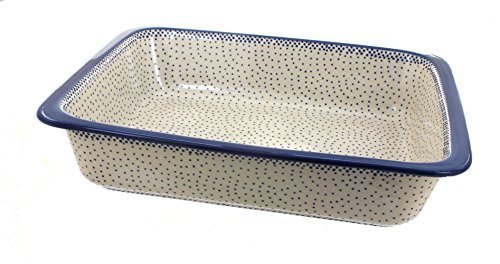 Polish Pottery Small Dots Large Rectangular Baker
