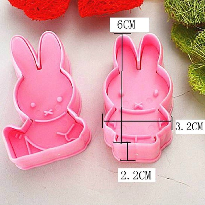 DUFUSTORE Fondant Cake Cookie Cutter Mold Mould Cartoon Fun Miffy Rabbit N2