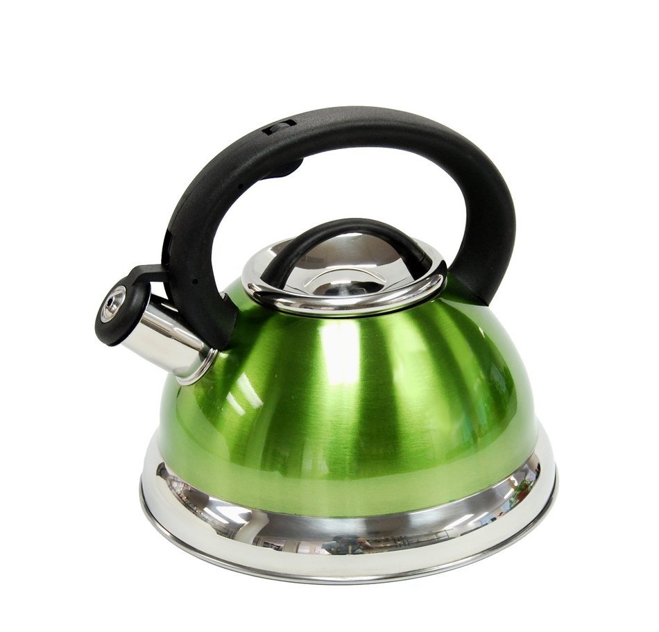 Creative Home Alexa Stainless Steel Whistling Tea Kettle, Purple, 3.0 Quart N3