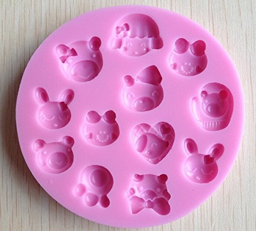 HSE 1Pcs baby animal Chocolate Candy Jello 3D silicone Mold Mould cake tools Bakeware Pastry Soap Mold N3