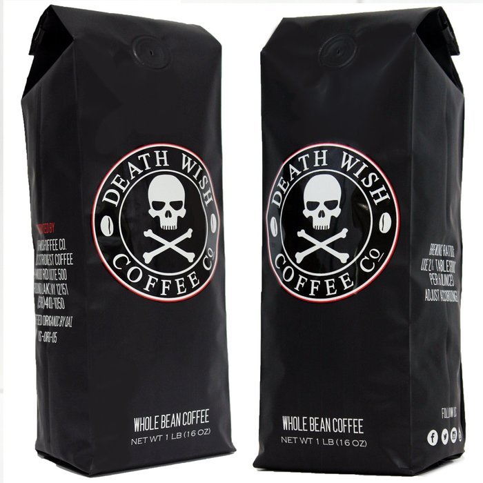 Death Wish Organic USDA Certified Whole Bean Coffee, 16 Ounce Bag N3