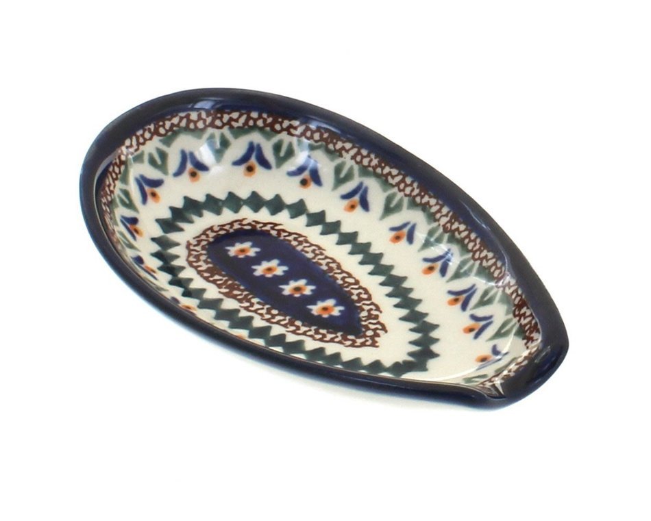 Polish Pottery Daisy Small Spoon Rest