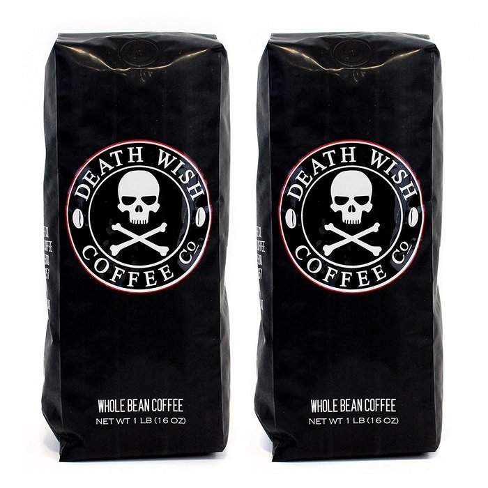 Death Wish Organic USDA Certified Whole Bean Coffee, 16 Ounce Bag N4