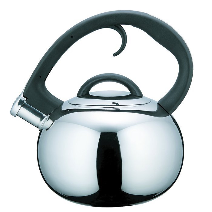 2qt Stainless Steel Whistling Teakettle (Polished/Traditional) N3