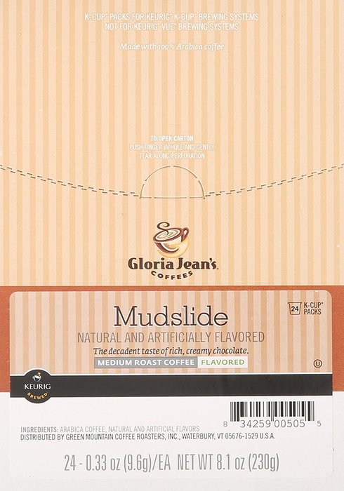 Gloria Jean's Coffees K-Cup Portion Pack for Keurig Brewers, Mudslide, 24 Count N6