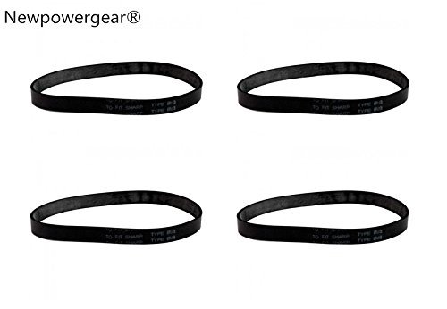 Newpowergear Brand New (4) Energy Upright Vacuum Belts for Sharp EC-T2850, EC-T2860, ec-t4650, EC-T4660, EC-T4765...